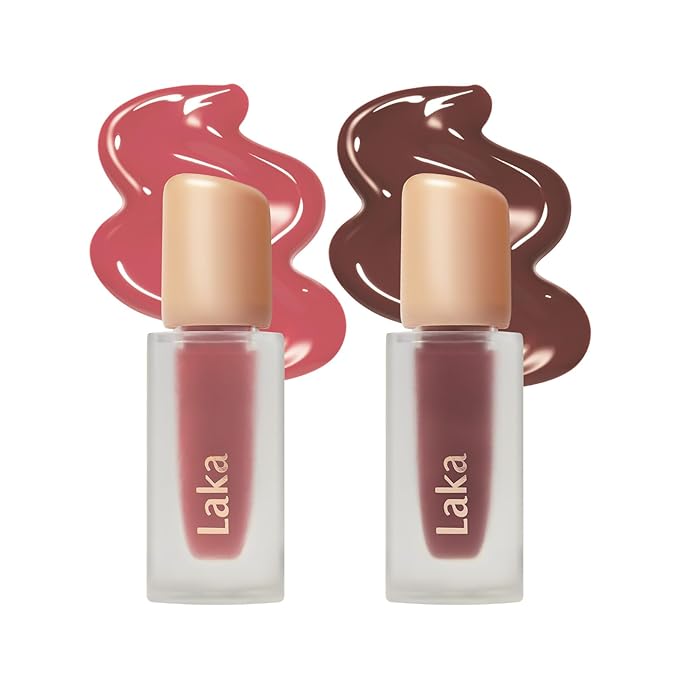 Laka Fruity Glam Lip Tint Duo #103 Humming, #121 Ash Nut-Velvo Beauty