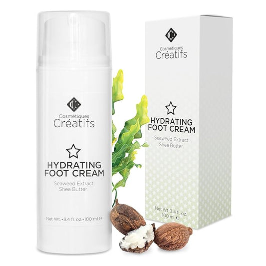 Hydrating Foot Cream for Dry Cracked Heels and Feet, 3.4 fl. oz., Deep Moisturizing Seaweed Extract and Shea Butter, Restores Soft Supple Skin-Velvo Beauty