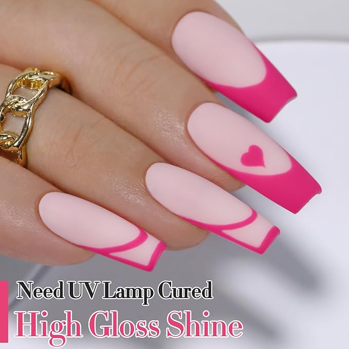 Double Rhythm Translucent Gel Polish Sheer Neutral Natural Light Milky Same Color Same Bottle 15ML Jelly UV Nail Polish Nail Art DIY at Home (Pink Purple-A1471)-Velvo Beauty