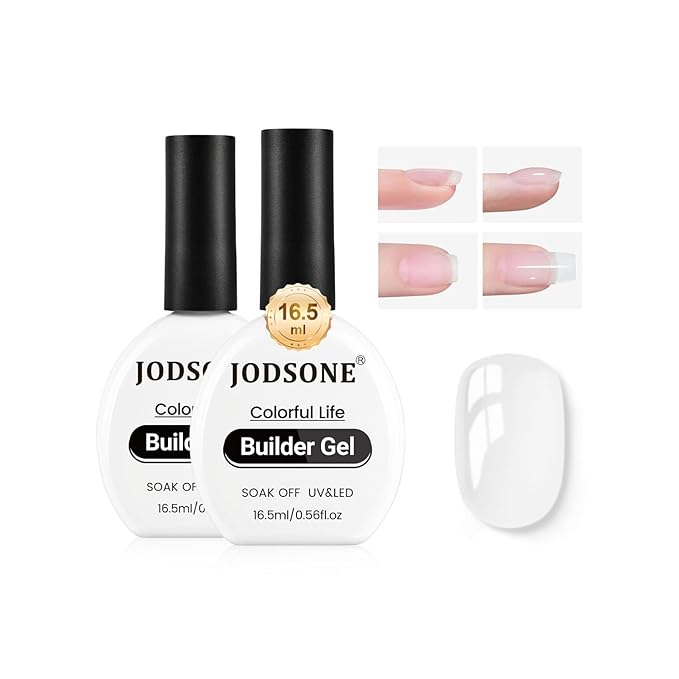 JODSONE 2Pcs 16.5ml Builder Gel Builder Nail Polish for Thickening Strengthener Building Extension and Keep The Nail Art Effect for A Longer Time and Nail Art Design Gift for Women-Velvo Beauty