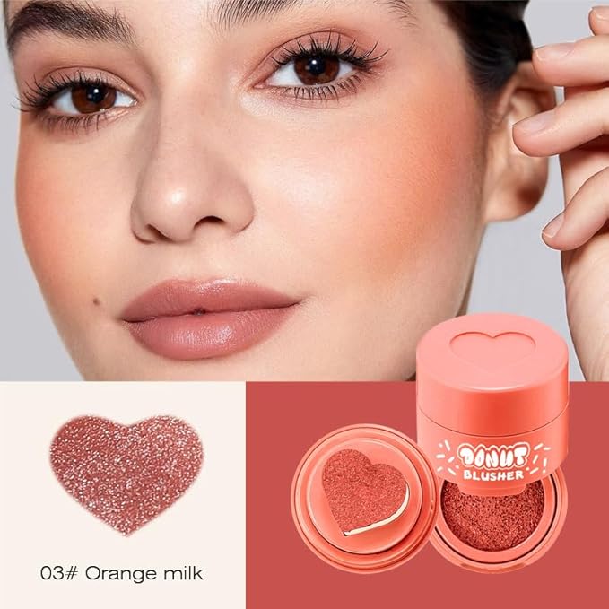 Stamp Liquid Blush Stamp Blush with Heart Shaped Applicator Natural Long Lasting Blush, Light and Airy Makeup for Women (3)-Velvo Beauty
