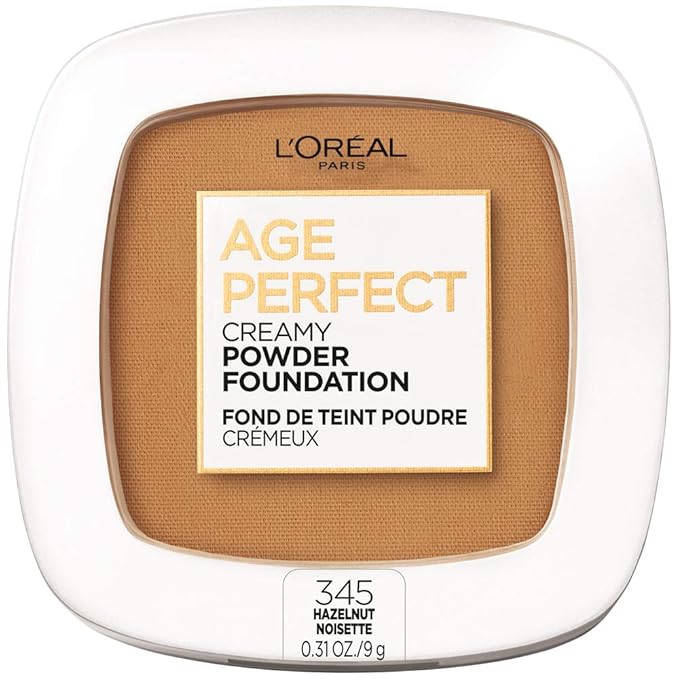 L'Oreal Paris Age Perfect Creamy Powder Foundation Compact, 335 Perfect Beige, 0.31 Ounce-Velvo Beauty