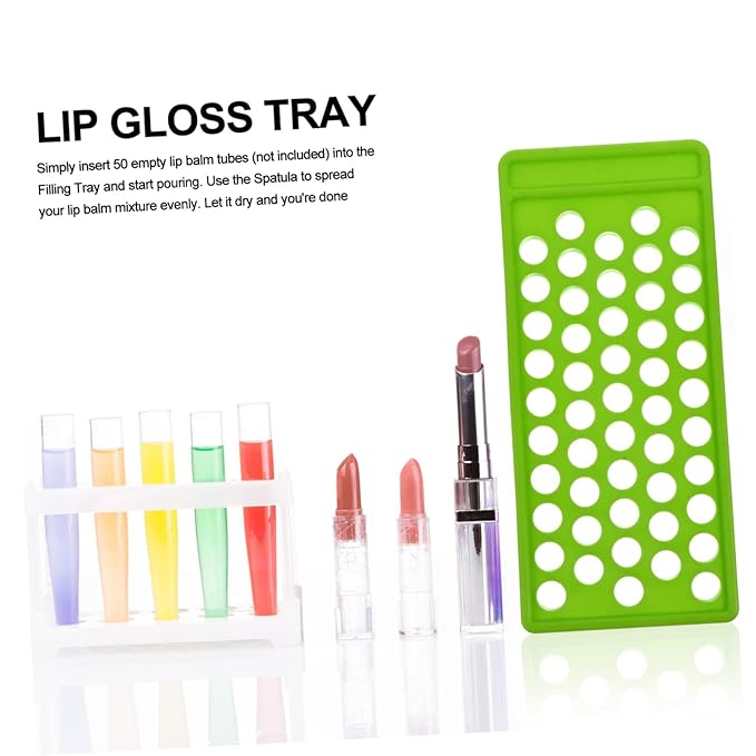 50 Lipstick Filling Mold lip balm pour kit lip balm tube tray lipstick Tray lip tubes stand tray lip balm container tray lip balm tube filling tray kit plastic small-Velvo Beauty
