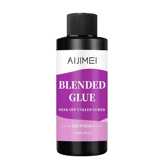 AIJIMEI 4fl.oz Clear Nail Blending Glue, Nail Polish Thinner Glue for Blending, diluting, Mixing Glitter Powder Mixer Gel Polish Dilution Color Sequins MixingGlue 120ml for Nail Designer-Velvo Beauty