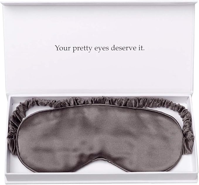 Silk Sleep Mask Light Blocking Luxury 100% Mulberry 19mm Silk Eye Mask Eye Cover Blindfold Ultra Soft Light & Comfy Anti Aging Skin Care with Travel Bag Gift Package-Velvo Beauty