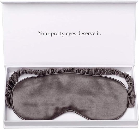 Silk Sleep Mask Light Blocking Luxury 100% Mulberry 19mm Silk Eye Mask Eye Cover Blindfold Ultra Soft Light & Comfy Anti Aging Skin Care with Travel Bag Gift Package-Velvo Beauty