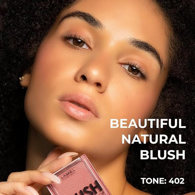 Lamel Blush Cheek Rouge Color Mini - Blendable Natural Blush Powder - Enhances & Defines Shapes & Features - Shading & Contouring Powder Blush - 4 Universal Shades - № 402 (Rouge) - 3.8g / 0.13 oz-Velvo Beauty