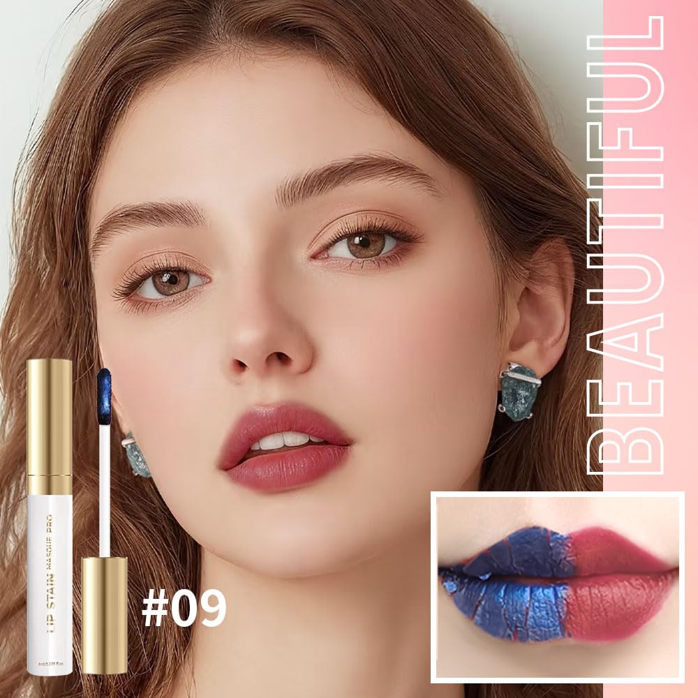 Lip Stain Peel Off – Long Lasting Waterproof Lip Tint, Smudge Proof Transfer Resistant Lip Stains Tattoo,High Pigment Matte Lip Color, Kiss Proof Peel Off Lip Stain Masque,All-Day Stay Lip Makeup 09#-Velvo Beauty