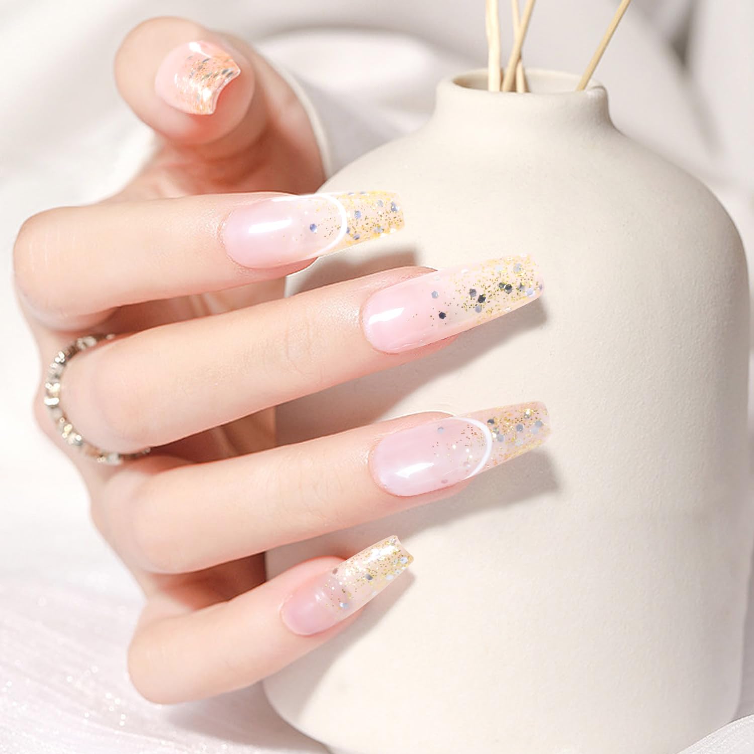 Major Dijit Quick Dry Nail Polish Glitter Yellow Summer Nail Lacquer for Nail Art Regular Nail Polish 0.41 fl oz.-Velvo Beauty