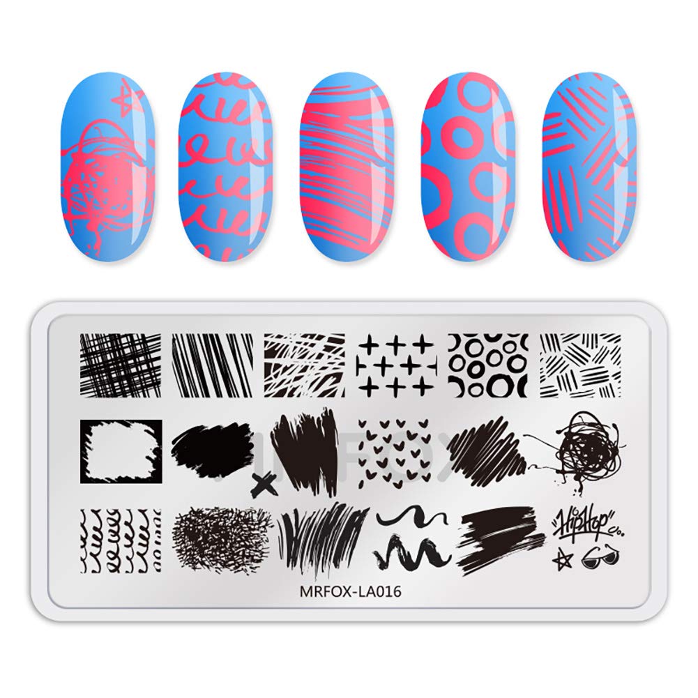 Mr. Fox Nail Print Board Set Graffiti Star Marble Pattern Bark Pattern Lace Abstract Pattern Art DIY hot Stamping Template-Velvo Beauty