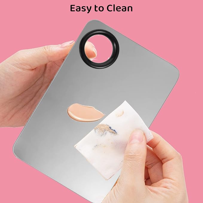Makeup Mixing Palette, KissDate Korean Spatula Makeup Palette with Foundation Spatula, Stocking Stuffers Christmas Gifts for Women Stainless Steel Picasso Makeup Spatula Mixing Tray Makeup Mixer-Velvo Beauty