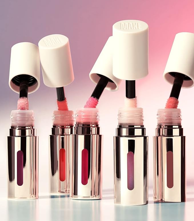 MAKE Serum Balm – Hydrating Lip Oil Treatment – Softening, Smoothing and Plumping Lip Cream – All Day Comfort, Gloss and Shine,Pink Cerise 0.15 Oz-Velvo Beauty