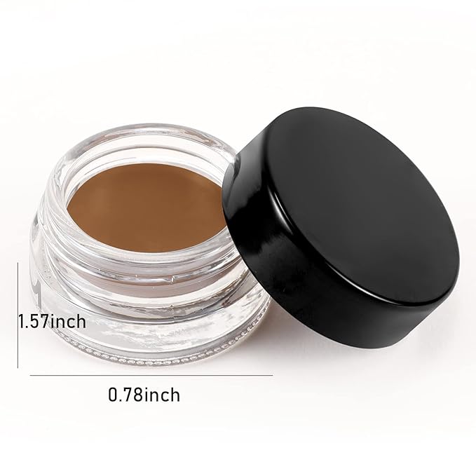 Boobeen 2 Pcs Eyebrow Pomade Cream, Waterproof Brow Pomade Gel High Pigmented Long-lasting for Natural Eyebrow Makeup, Suitable for Everyone-Velvo Beauty