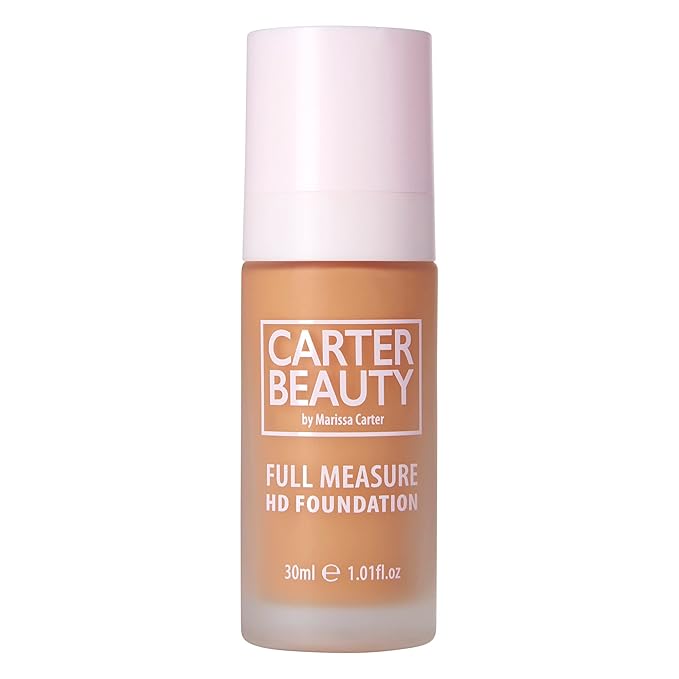 Carter Beauty Full Measure HD Foundation - Lightweight, Full Coverage Matte Formula - Water-Based, Super Soft Skin Perfector - Vegan And Cruelty Free, Paraben And Sulfate Free - Gingerbread - 1.01 OZ-Velvo Beauty