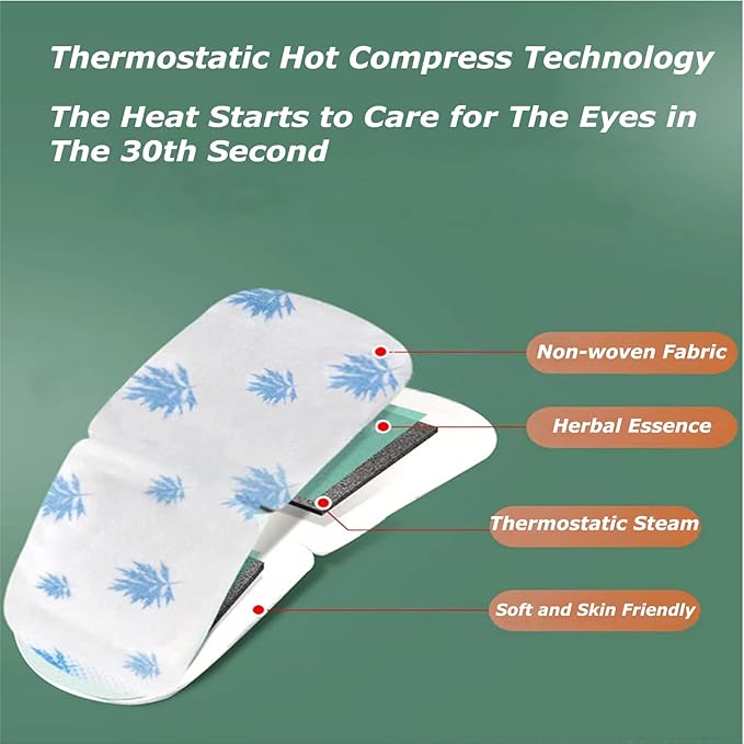 Qiai Self-Heating Steam Eye Mask 10 Packs for Better Sleep&Eye SPA|Reduce Dark Circles & Puffiness|Relief Eye Fatigue Dry&Itchy Eyes|Reduce Wrinkles|Heated Eye Mask Portable for Personal Care-Velvo Beauty