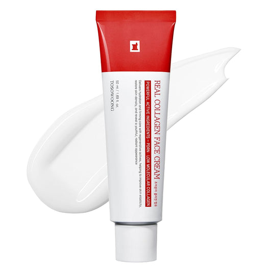 Real Collagen Face Cream, Face & Neck Collagen Face Moisturizer, Tightening, Firming, Lifting & Glow Boosting Cream with Collagen & Hyaluronic Acid, Korean Skincare, 50ml / 1.69 fl. oz.-Velvo Beauty