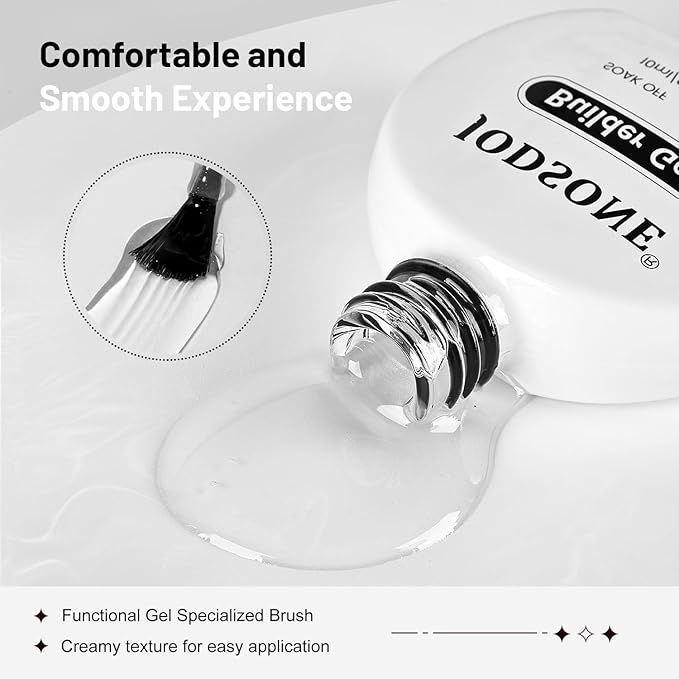 JODSONE 2Pcs 10ml Builder Gel Set, Clear Gel Nail Strengthener for Thickening, Nail Extension, Apex Building, Repairing Broken Nails, Long Lasting DIY Nail Art Gift for Women-Velvo Beauty