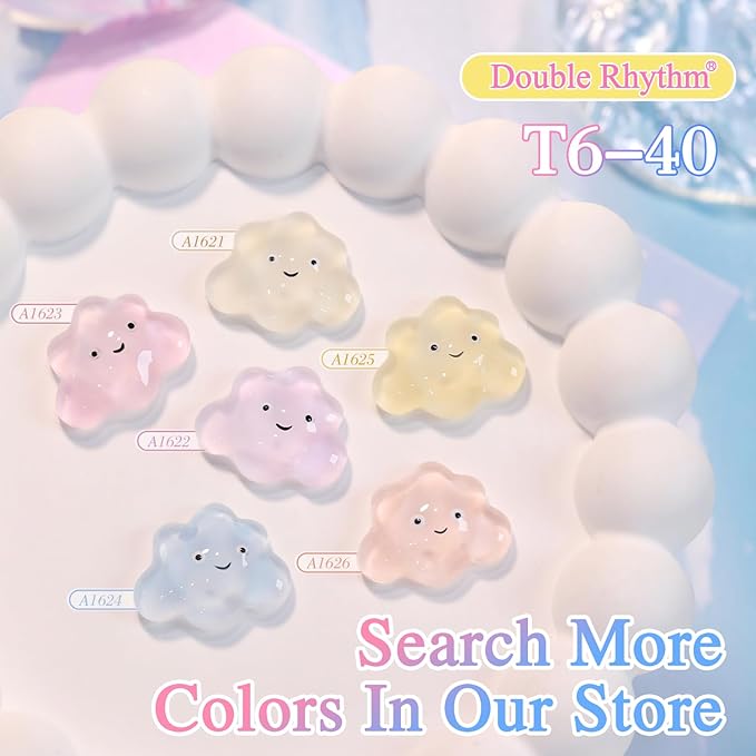 Double Rhythm 0.50 OZ Translucent Gel Polish Same Color Same Bottle Sheer Pastel Neutral Natural Milky 15 ML Jelly UV Nail Art DIY at Home (Nude Pink-A1626)-Velvo Beauty