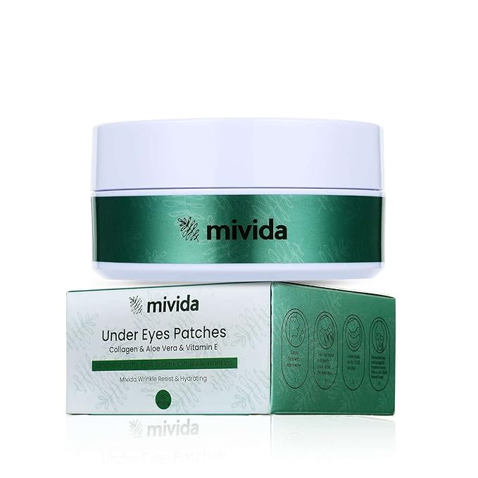 Collagen Under Eyes Patches With Aloe Vera (60 PCS) | For Puffy Eyes and Dark Circle - Anti-Aging Eye Masks for Face to Soothe Puffiness | Anti Wrinkle under eye mask-Velvo Beauty