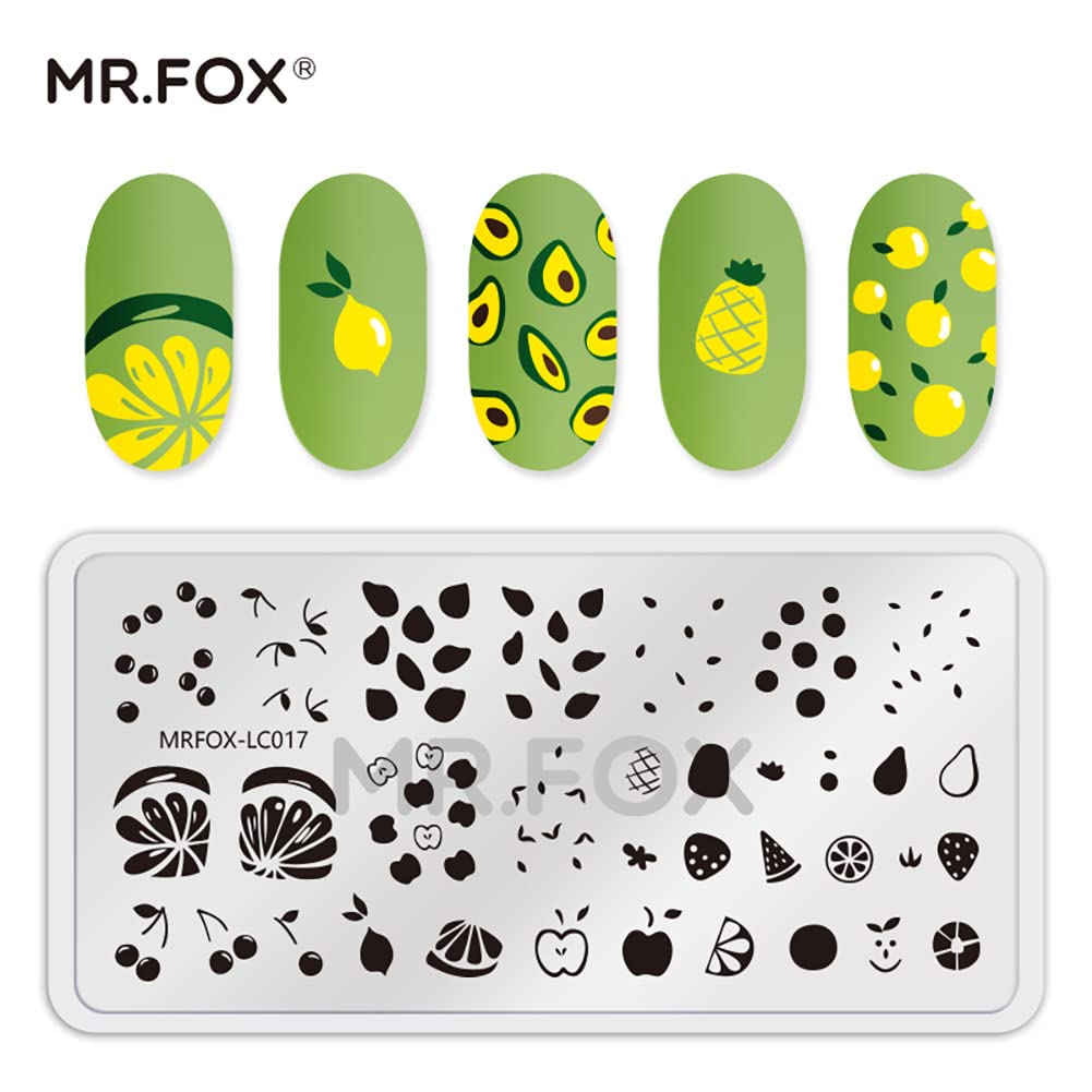 MR.FOX Nail Stamping Plate Set, 5Pcs Nail Art Stamp Kit Templates for Women with Plenty of Images-Velvo Beauty
