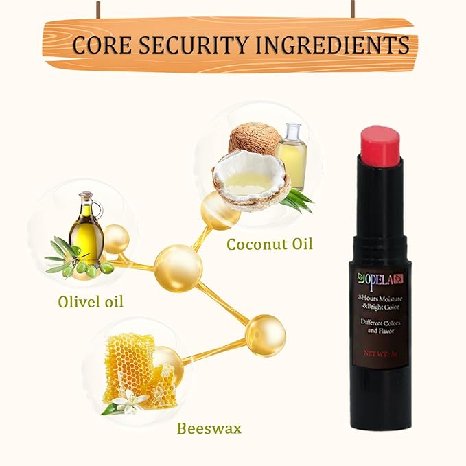 5 Pack Tinted Lip Balm With Glitter Powder Stocking Stuffers Tinted Chapstick - Moisturizing Lip Balm with Shimmer - Lipstick Set - Assorted Colors and Favors-Velvo Beauty