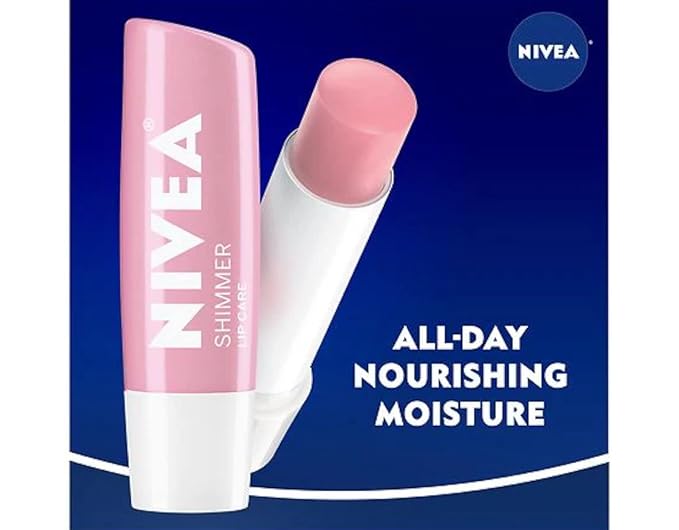 NIVEA A Kiss of Shimmer Radiant Lip Care 0.17 oz (Pack of 6)-Velvo Beauty