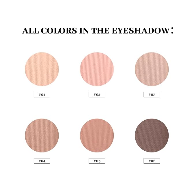 Nudes 2 Series Mini Eyeshadow Palette, Velvety Matte&Satin Finish, 6 Nude Taupe & Brown Neutral Eye Shadows, Travel Friendly Size, Vegan, Cruelty -free-Velvo Beauty