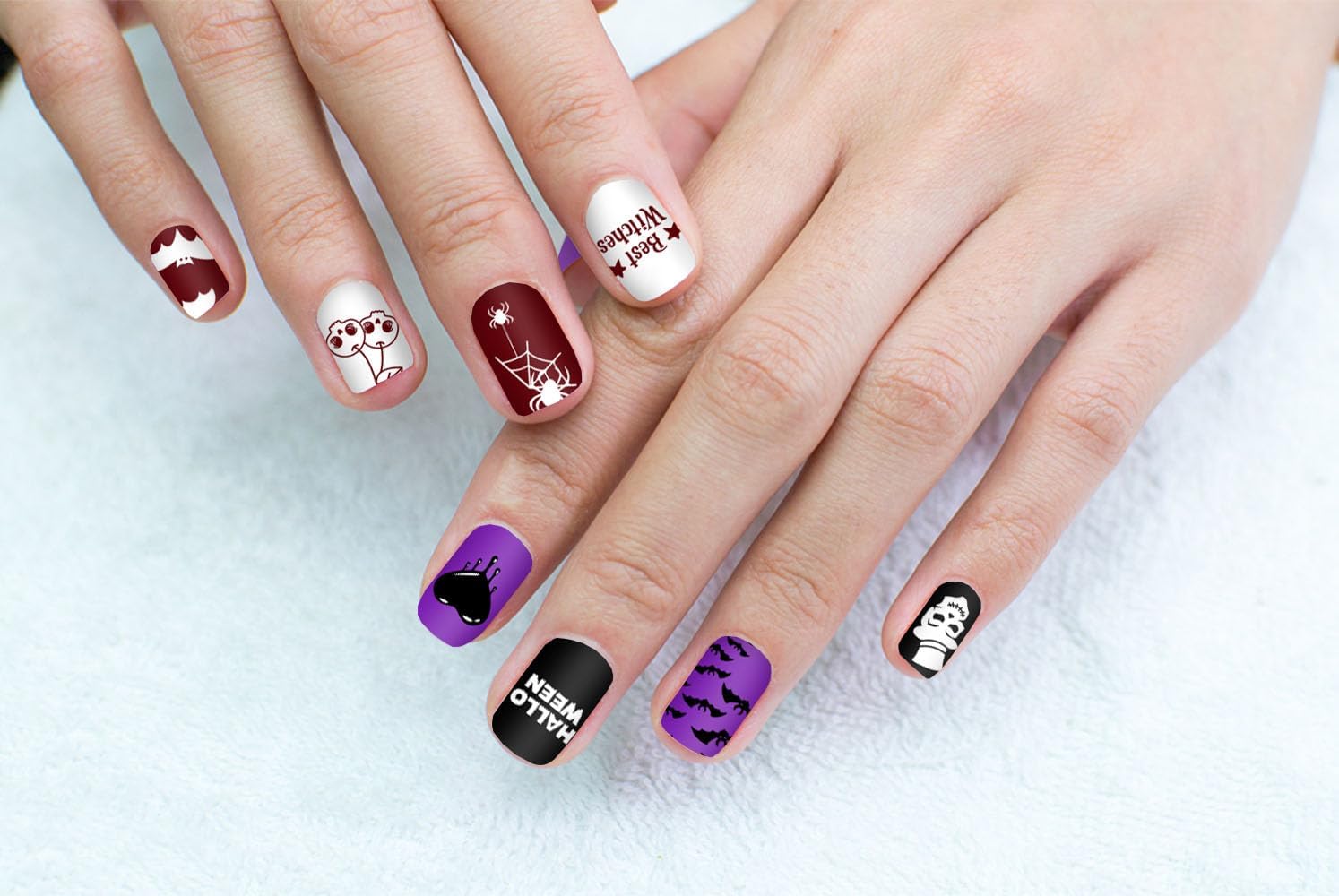 ALIBBON 6 Pcs Halloween Nail Stamping Plates Set, Halloween Background Nail Art Stamp Templates, Pumpkin Face Skeleton Stamp Templates Kit, Spider Web Ghost Metal Nail Plates for DIY Printing Decor-Velvo Beauty