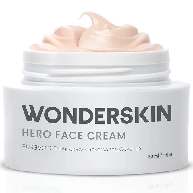 Wonderskin Purevoc Hero Face Cream, Anti Wrinkle Moisturizing Face Cream, Hydrating Face Moisturizer for Women & Men, Anti Aging Face Moisturizer, Daily Facial Moisturizer for Dry Skin-Velvo Beauty