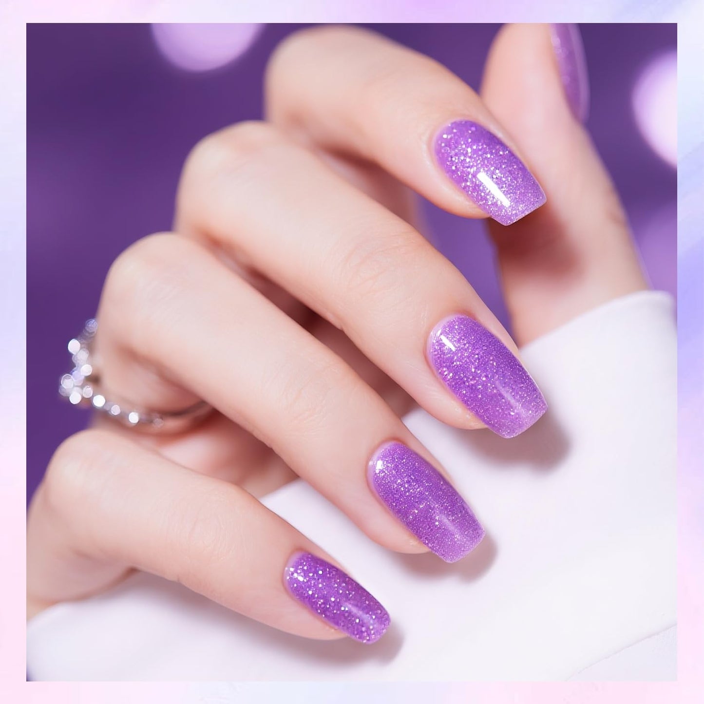 16.5ml Glitter Nail Polish, Shine Glitter Quick Dry, Natural Lustrous Enamel, Match Any Color for DIY Manicure & Pedicure-Velvo Beauty