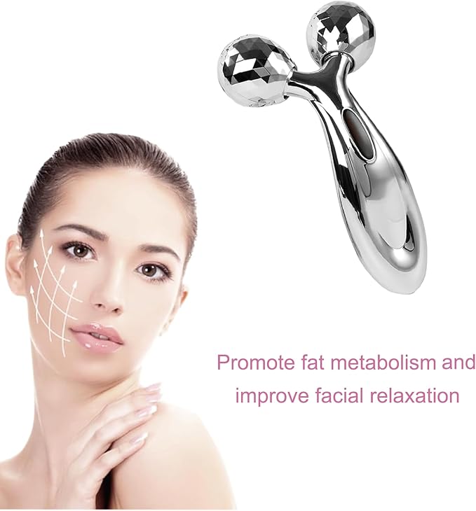 Stainless Steel Gua Sha and Face Roller Set,Metal Face Roller Gua Sha Massage Tool for Face Neck Eye Body Skin Care,Facial Roller for Women-Velvo Beauty