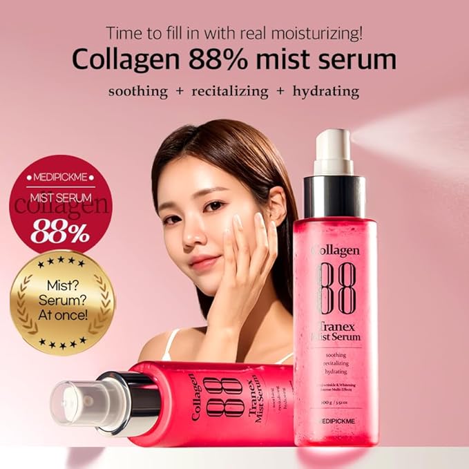Collagen Double Eight Facial Mist Serum 100ml – Hydrating Face Mist & Makeup Setting Spray with Deep Collagen Barrier Protection for Long-Lasting Moisture & Radiant Skin-Velvo Beauty