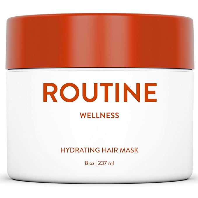 Routine Wellness Deep Conditioning Hair Mask for Dry Damaged Hair - Hydrating, Moisturizing Repair Treatment - Promotes Fullness - Coconut & Vanilla 8oz-Velvo Beauty