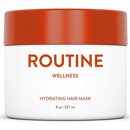 Routine Wellness Deep Conditioning Hair Mask for Dry Damaged Hair - Hydrating, Moisturizing Repair Treatment - Promotes Fullness - Coconut & Vanilla 8oz-Velvo Beauty