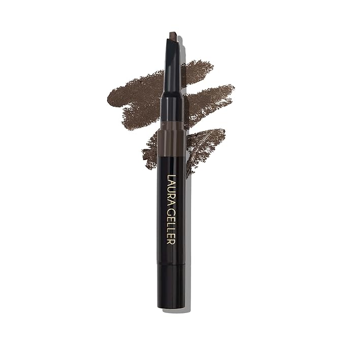 LAURA GELLER NEW YORK Sculpt-n-Stay Waterproof Brow Pencil & Gel- Dark Brown-Velvo Beauty