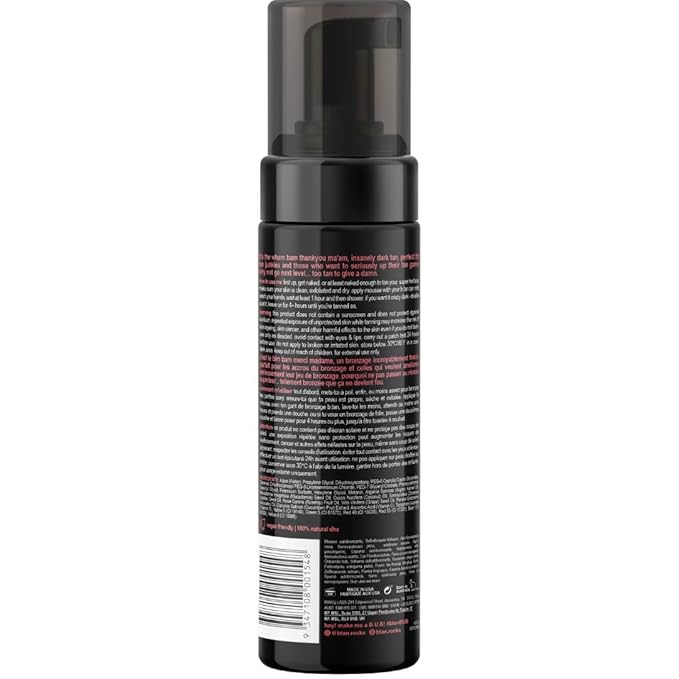 b.tan Ultra Dark Self Tanner Mousse | Too Tan - Best, 1 Hour Express Sunless Tanning Foam, Gold Bronzing Glow, No Fake Tan Smell, Face & Body, Vegan, Cruelty & Paraben Free, 6.7 Fl Oz-Velvo Beauty