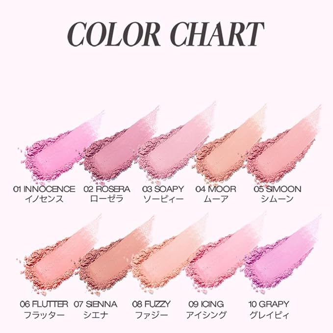 HOLIKA HOLIKA Infusing Blush with Brush - Lightweight, Smooth, Blendable Cheek Blusher, Sebum-Control, Natural Pore Coverage, Built-In Brush, Long-Lasting Pigment for Romantic Mood (01 INNOCENCE)-Velvo Beauty