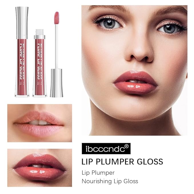 ibcccndc Lip Plumper gloss,Natural Lip Plumper,High Shine Lip Plumper,Lip Enhancer for Fuller,Sexy Lip Gloss,Shiny Lip Gloss For Girls and Women (3)-Velvo Beauty