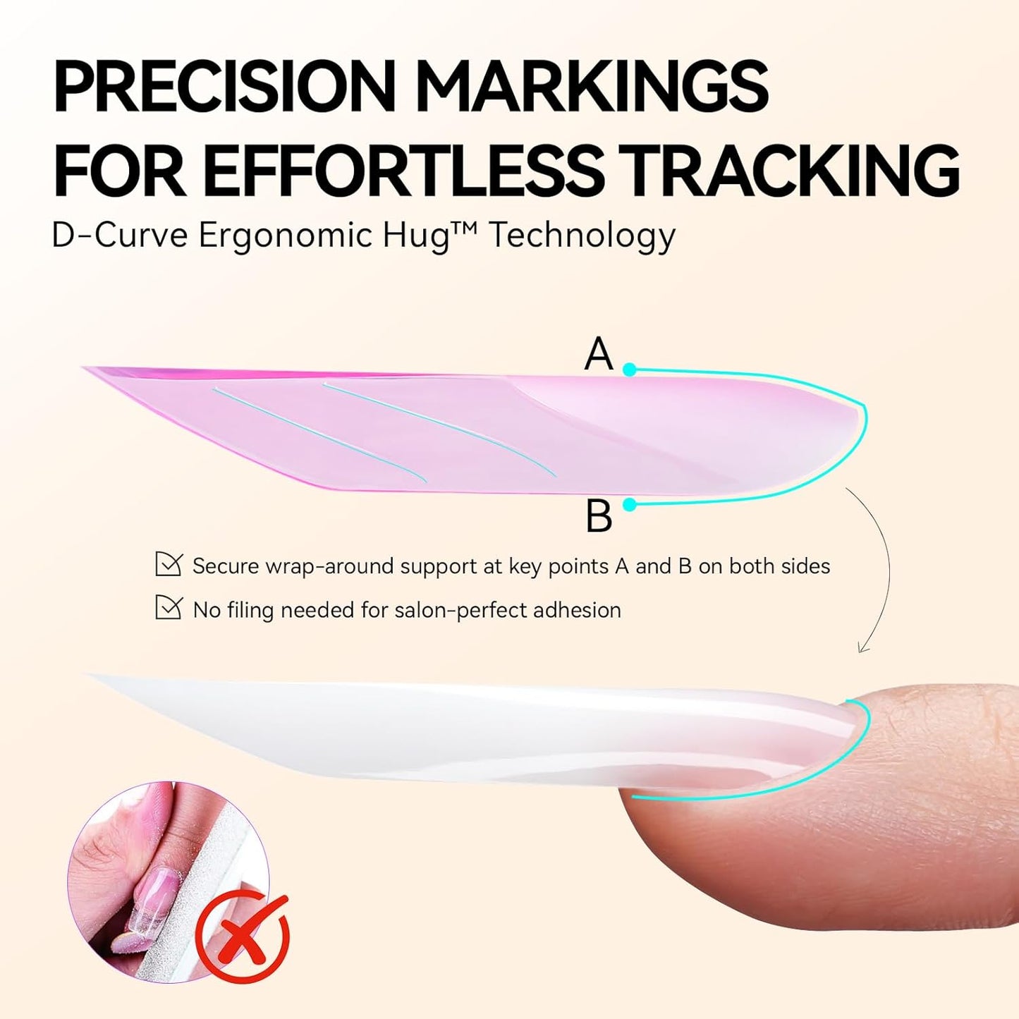 Gelike EC Dual Forms for Extension: 96 Pcs Color Nail Form, 4 Style 12 Size Nail Forms For Builder, Half Matte Gel Forms For Manicure Art Design Salon Diy-Velvo Beauty