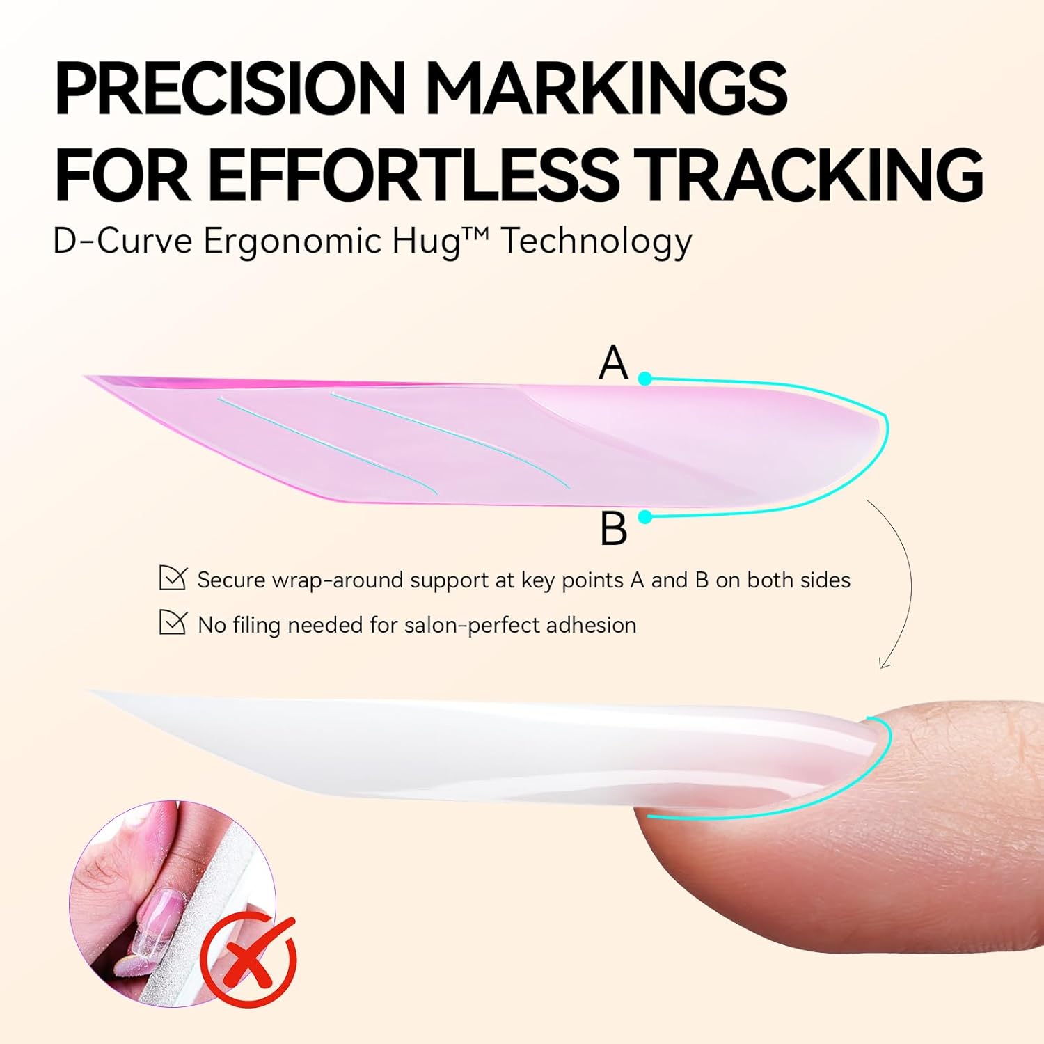 Gelike EC Dual Forms for Extension: 96 Pcs Color Nail Form, 4 Style 12 Size Nail Forms For Builder, Half Matte Gel Forms For Manicure Art Design Salon Diy-Velvo Beauty