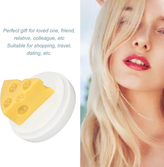 Cheese Shaped Lip Balm, Moisturizing Nourishing Repair Lip Balm, Hydrating Lip Balm for Chapped Cracked Lips 0.3oz(02)-Velvo Beauty