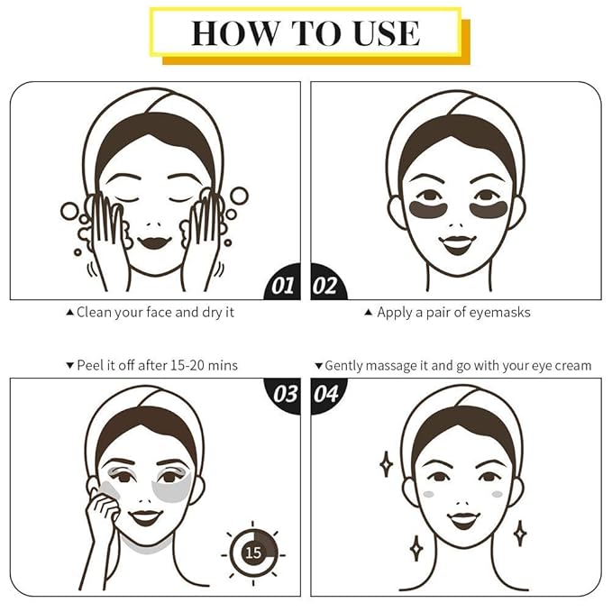 Black Snail Eye Gel Patches Moisturize & Reduce Wrinkle, Elastic Skin with Gold and Collagen, 30 Pairs-Velvo Beauty