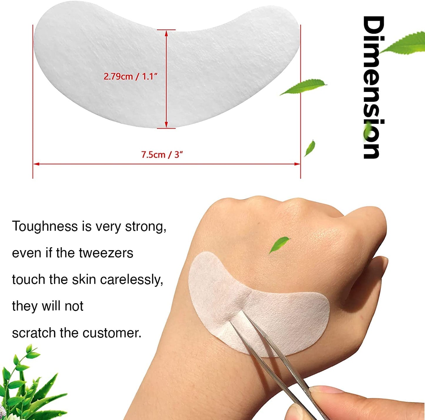 100 Pairs GreenLife Natural Hydrogel Eye Gel Pads - Collagen and Aloe Vera Patches for Under Eyes - Eyelash Extension Kit-Velvo Beauty