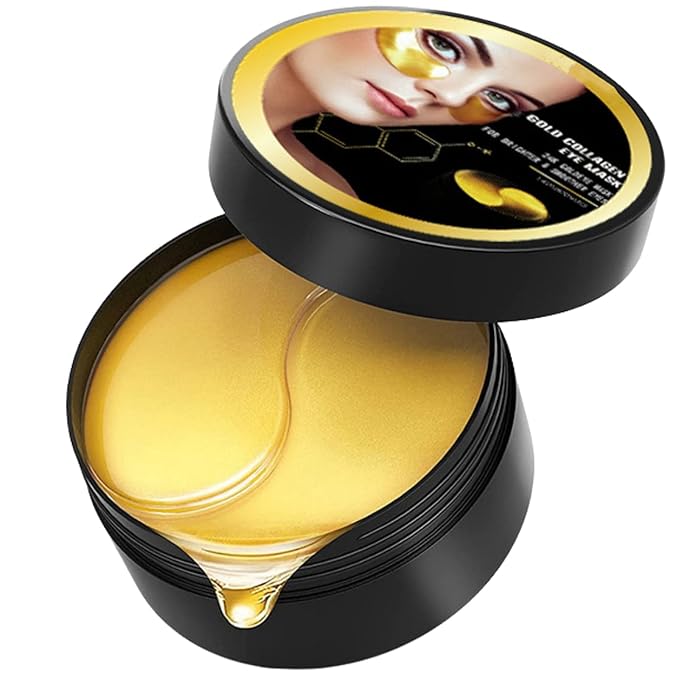 Under Eye Patches, 24K Gold Collagen Eye Mask for Puffy Eyes and Dark Circles Treatment, Under Eye Mask for Bags and Wrinkles, Eye Skin Care Pads for Beauty & Personal Care (60Pcs)-Velvo Beauty