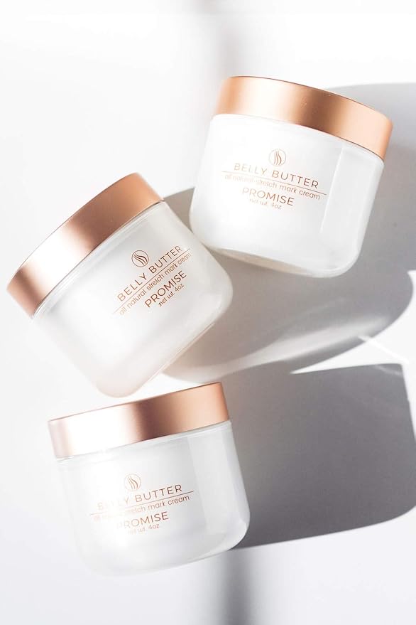 Promise Stretch Mark Prevention Kit, Scars and Dry Skin, Ultra-Hydrating Stretch Mark Cream and Stretch Mark Oil for Pregnant Women, Vegan, Non-Toxic, Set-Velvo Beauty