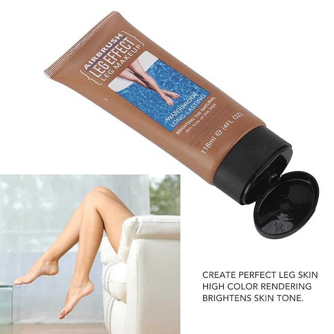 118ml Leg Makeup Lotion, Leg Body Makeup, Airbrush Legs, Body Makeup Waterproof Long Lasting Full Coverage Lightweight Leg Body Cosmetic for Wedding (3#)-Velvo Beauty