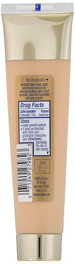 L'Oréal Paris Visible Lift Blur Foundation, Natural Beige, 1.3 fl. oz.-Velvo Beauty