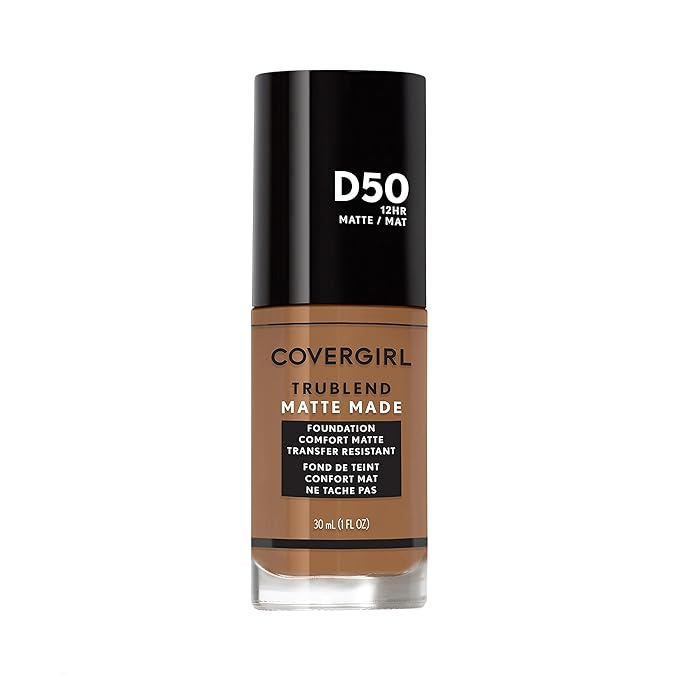 COVERGIRL TruBlend Matte Made Liquid Foundation, Deep Golden, 1.01 Fl Oz (Pack of 1)-Velvo Beauty