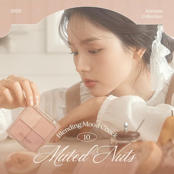 Dasique Blending Mood Cheek #10 Muted Nuts | 4 Blendable Shades in Lighteight Smooth Powder | Vegan | Korean Makeup | Blush-Velvo Beauty