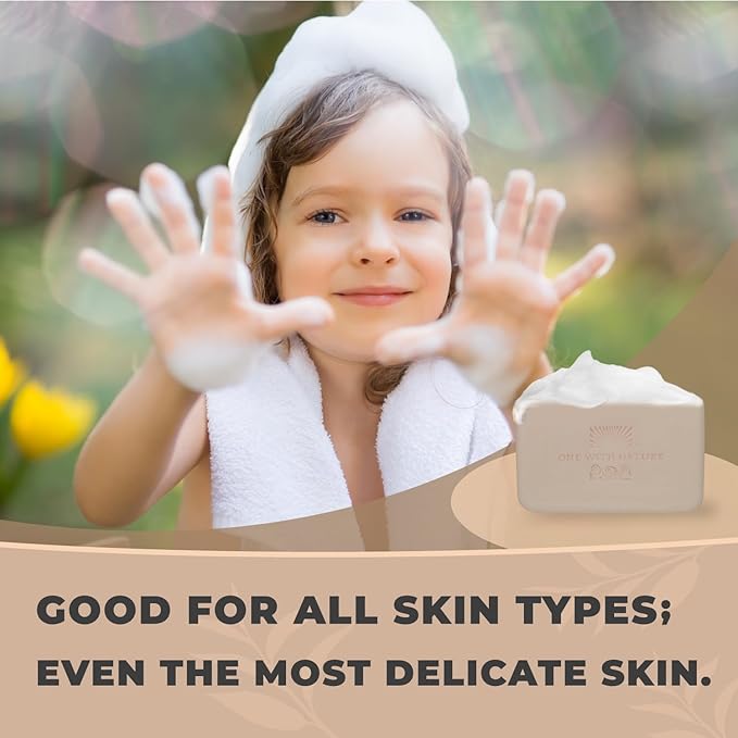 One With Nature Dead Sea Salt Shea Butter Soap 7oz 3-Pack – Purifying and Exfoliating Soap Bar with Dead Sea Minerals for Face & Body, for Men & Women-Velvo Beauty